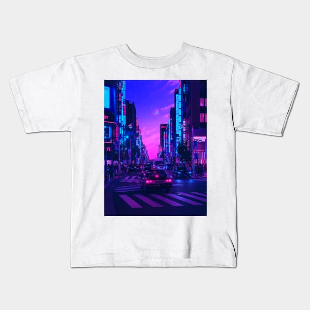 Shinjuku Cyber Kids T-Shirt by funglazie